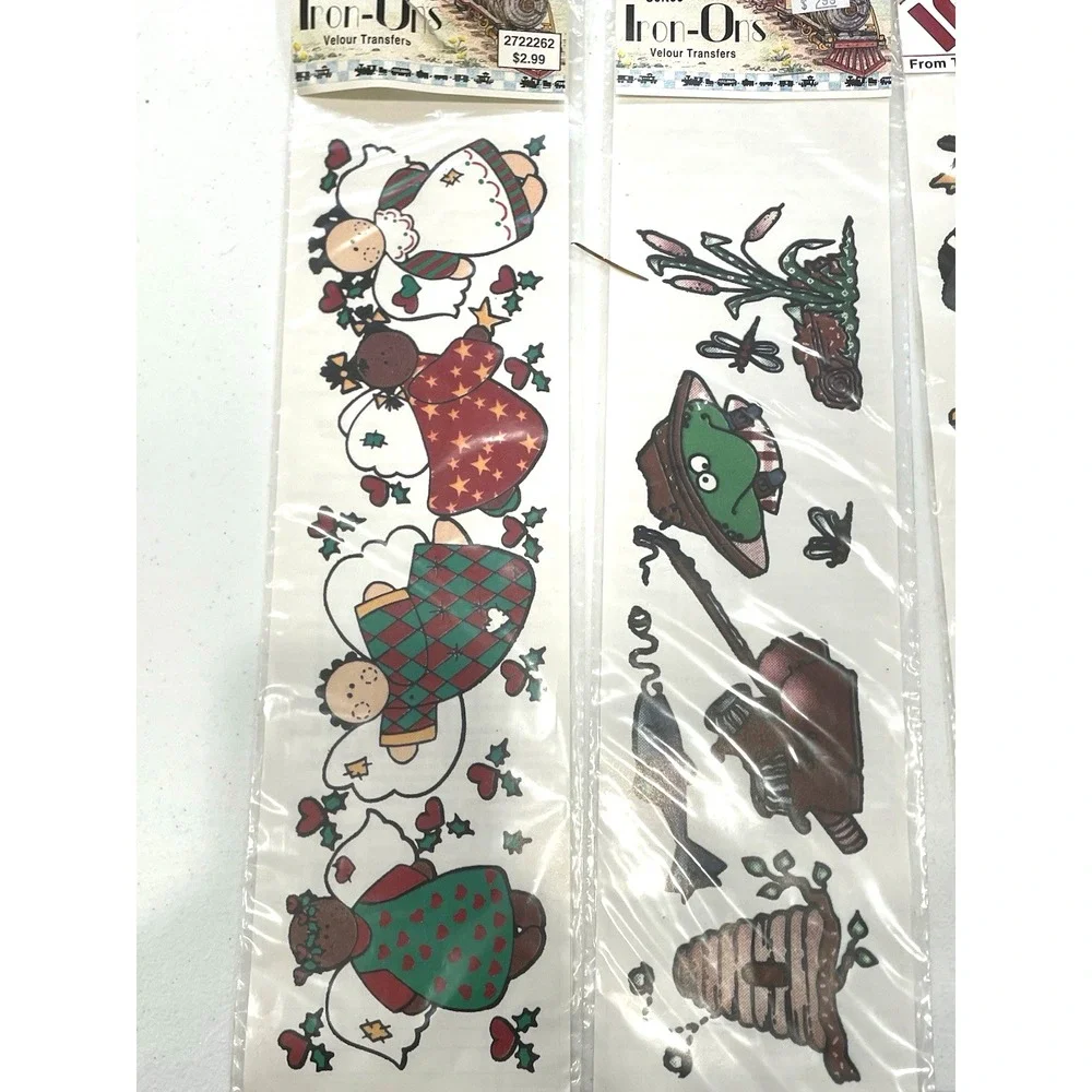 Vintage Cache‎ Junction Seitec Velour Iron-on Transfers Lot Crows Angels Teacher